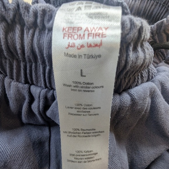 Cargo Jogger Pants – Men's L Gray Elastic Waist Drawstring - Picture 9 of 12